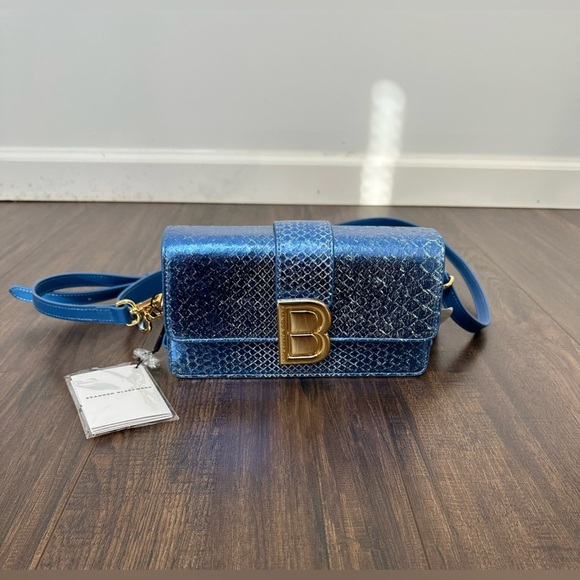 Brandon Blackwood Nia Metallic Python Shoulder Bag - Picture 7 of 16